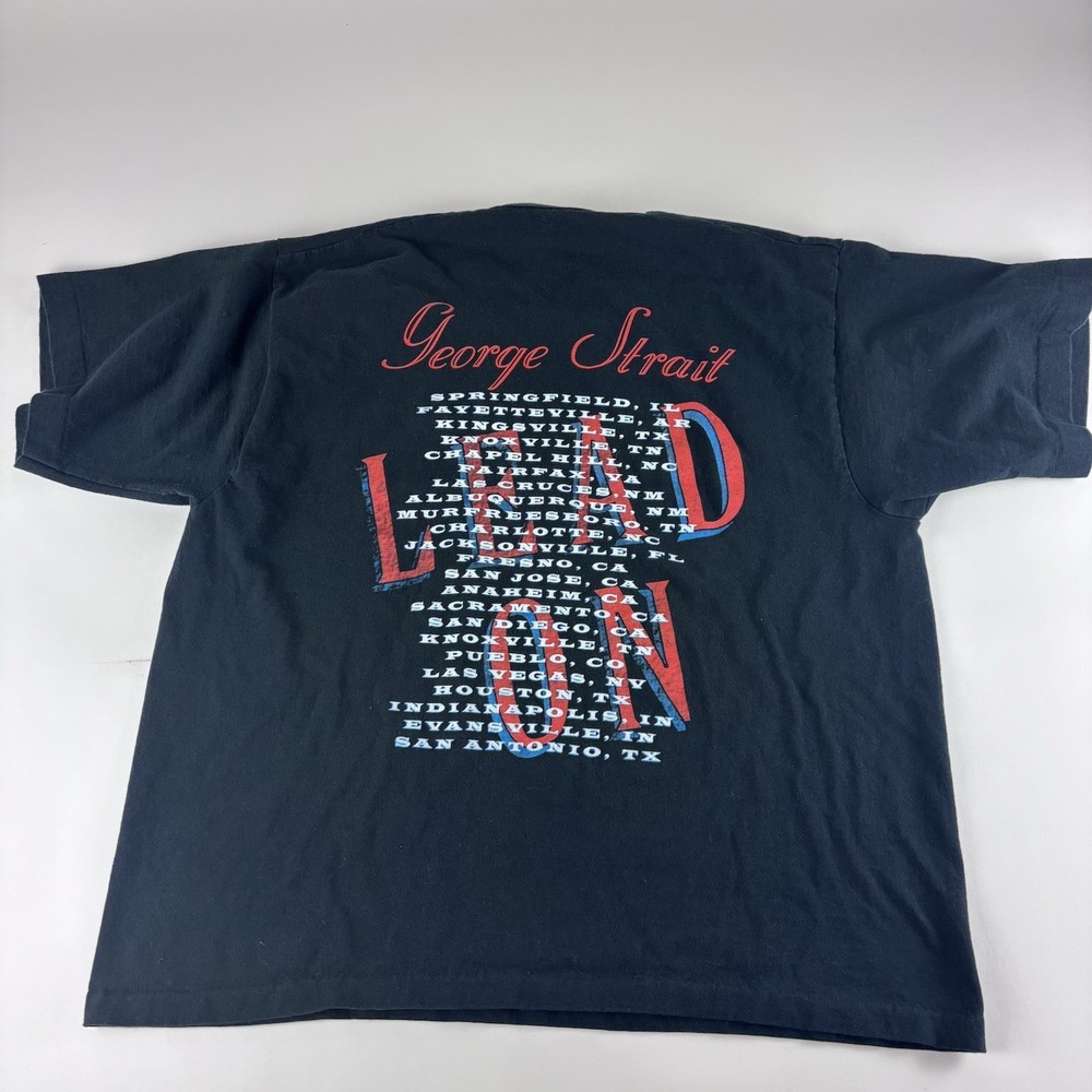 Vintage XL T Shirt George Strait Lead On Tour‎ Single Stitch Graphic Print Tee - Picture 2 of 8